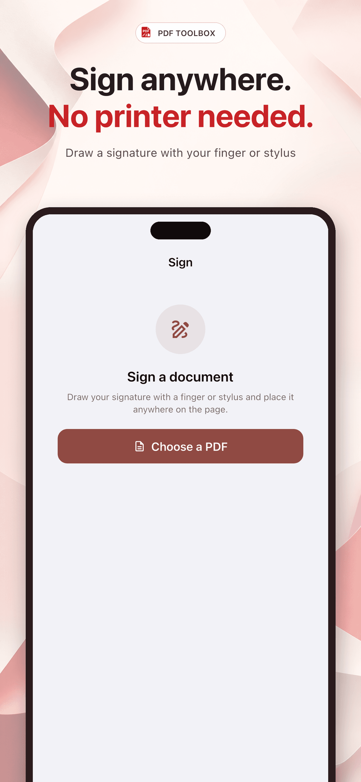 Local PDF Toolbox — Sign a document