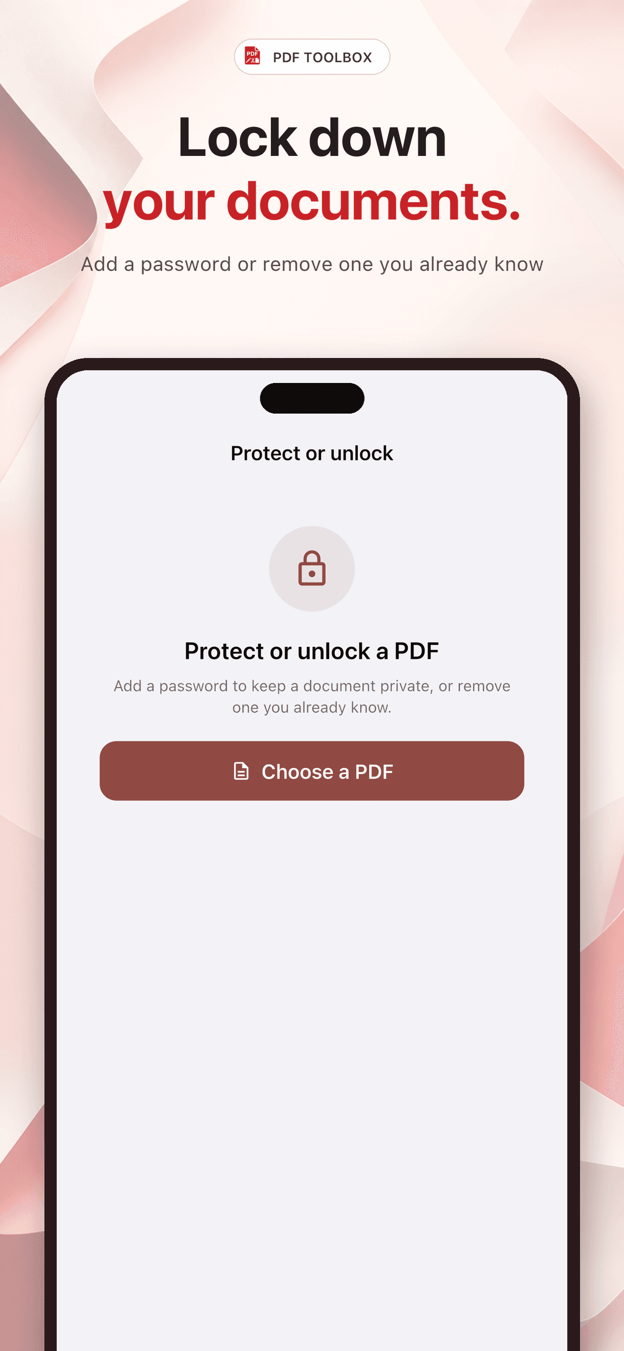 Local PDF Toolbox — Protect or unlock