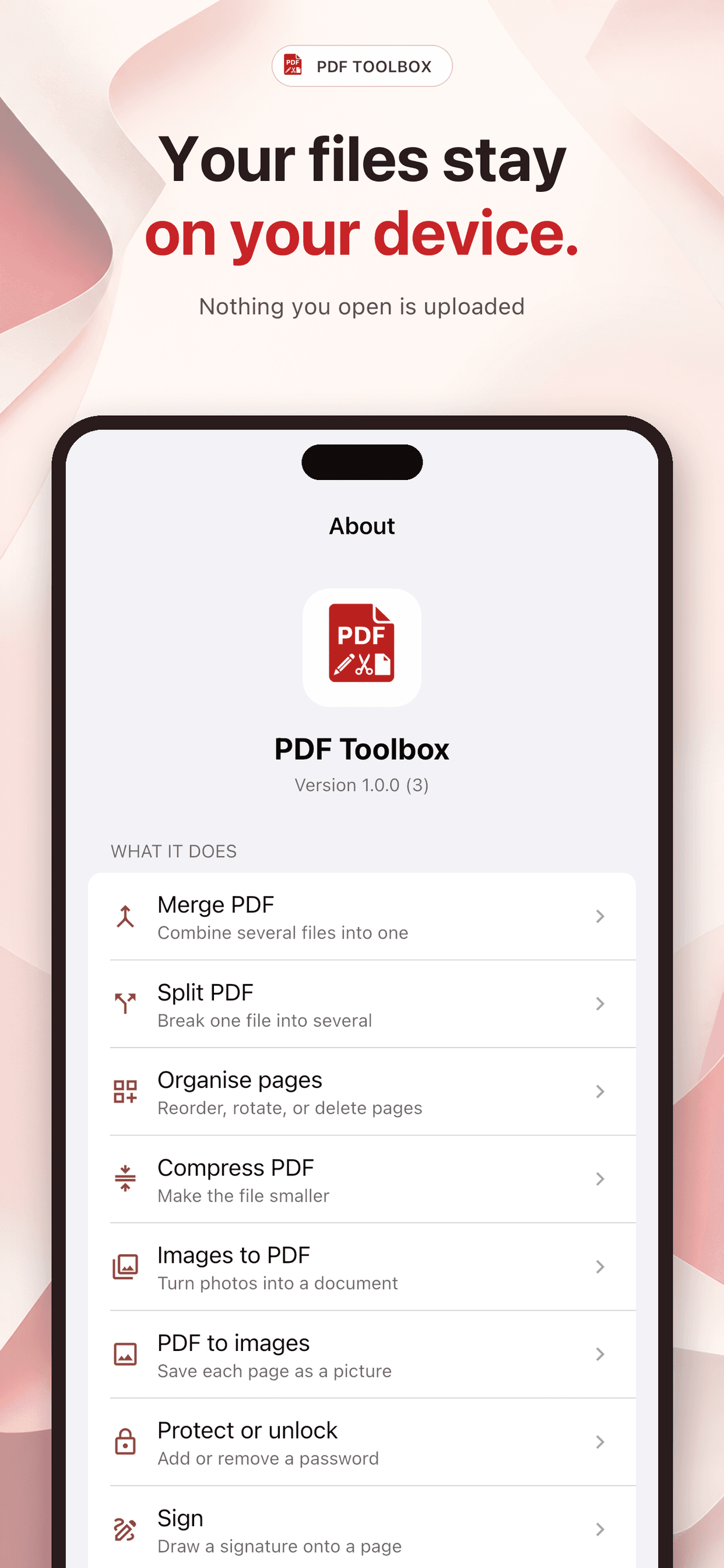Local PDF Toolbox — Private by design